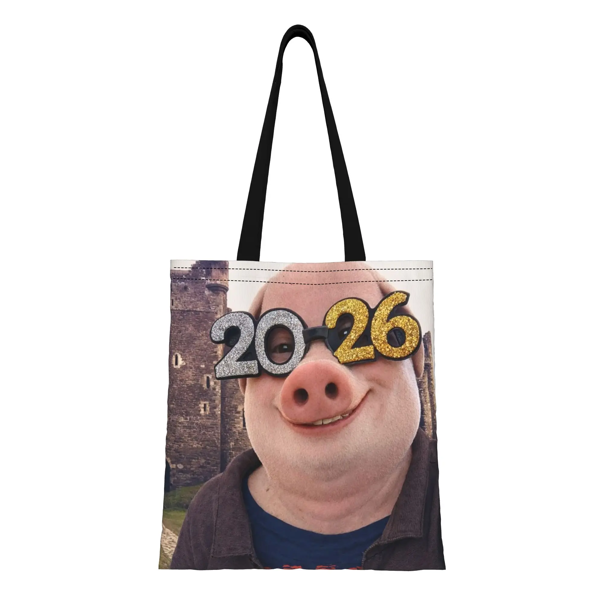 john pork is calling 5 John Pork Canvas Tote Bag Perfect for Travel Women's Top-Handle Bags