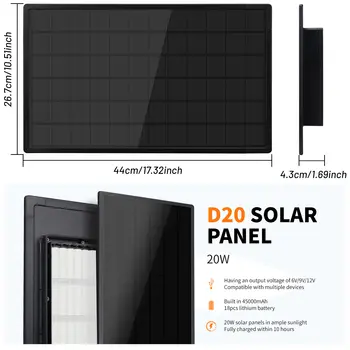 Voděodolný 20W solární panel s výstupem 12V 9V 6V 5V solární nabíječka pro 4G WiFi router bezpečnostní kamera instalace dobíjecí baterie 10 nejlepší prodej 9V solární panel - №8