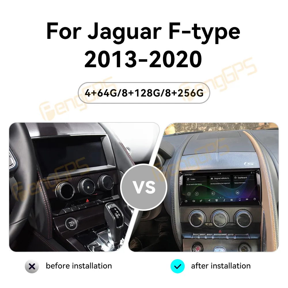

Android 14 Carplay 10,25-дюймовый экран Автомобильное радио для Jaguar F-type 2013-2020, GPS-навигация, мультимедийный плеер, авто стерео головное устройство