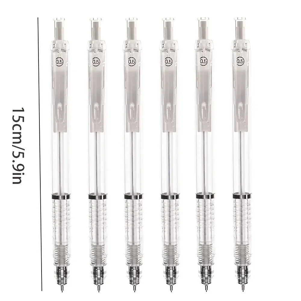 1pc High Profile Level Automatic Pencil 0.5/0.7mm Simple Drawing Pencil Transparent Bar Low Center