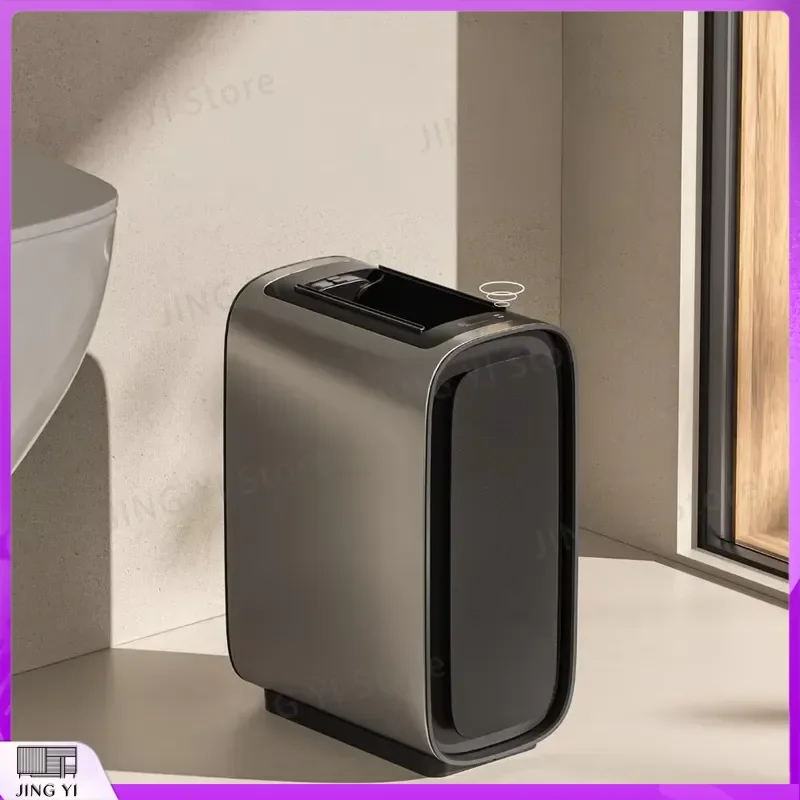 9L Stainless Steel Smart Trash Can Automatic Sensor Waste Bin Double Wing Open Lid Touchless Garbage Can for Kitchen Bathroom