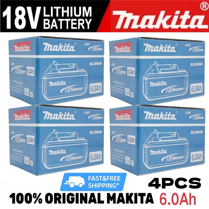 Originele Makita 18V Oplaadbare Batterij 6.0Ah BL1860 BL1860B BL1840 BL1840B BL1850 BL1850B Voor Makita Elektrisch Gereedschap