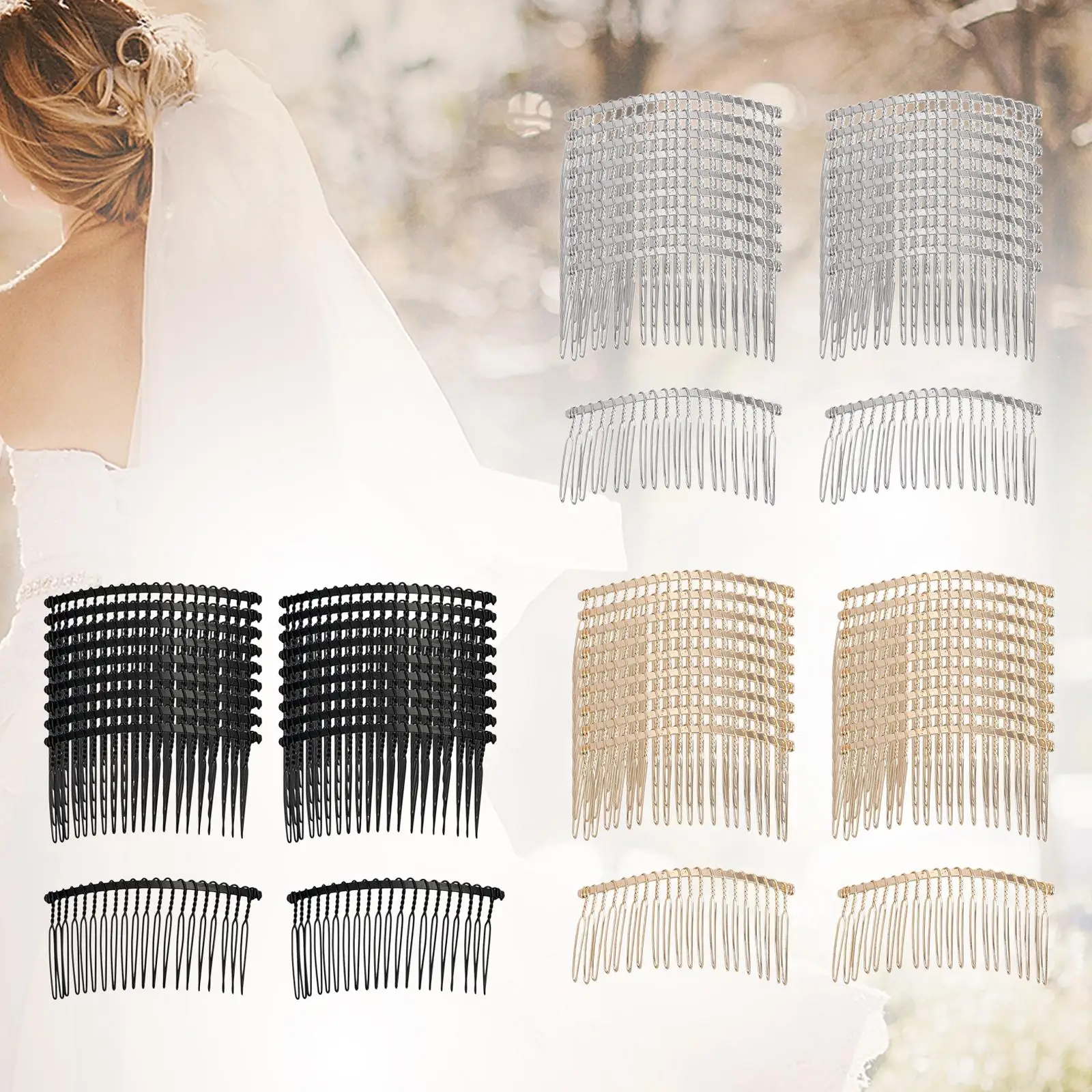 20Pcs Bridal Wedding Veil Combs Hairband DIY Bridal Hair Accessories Fancy