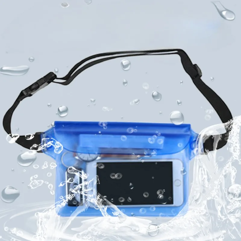 Waterproof Swimming Diving Bag PVC Beach Drifting Diving Waist Pack Shoulder Bag Underwater Mobile Phone Case Outdoor Dry Bag