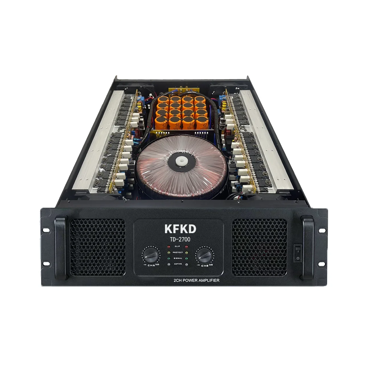 New Upgraded TD-class Amplifier, 2 Channels, 2700W Per Channel, High-power Amplifier, Can Load 2 Ohms for a Long Time