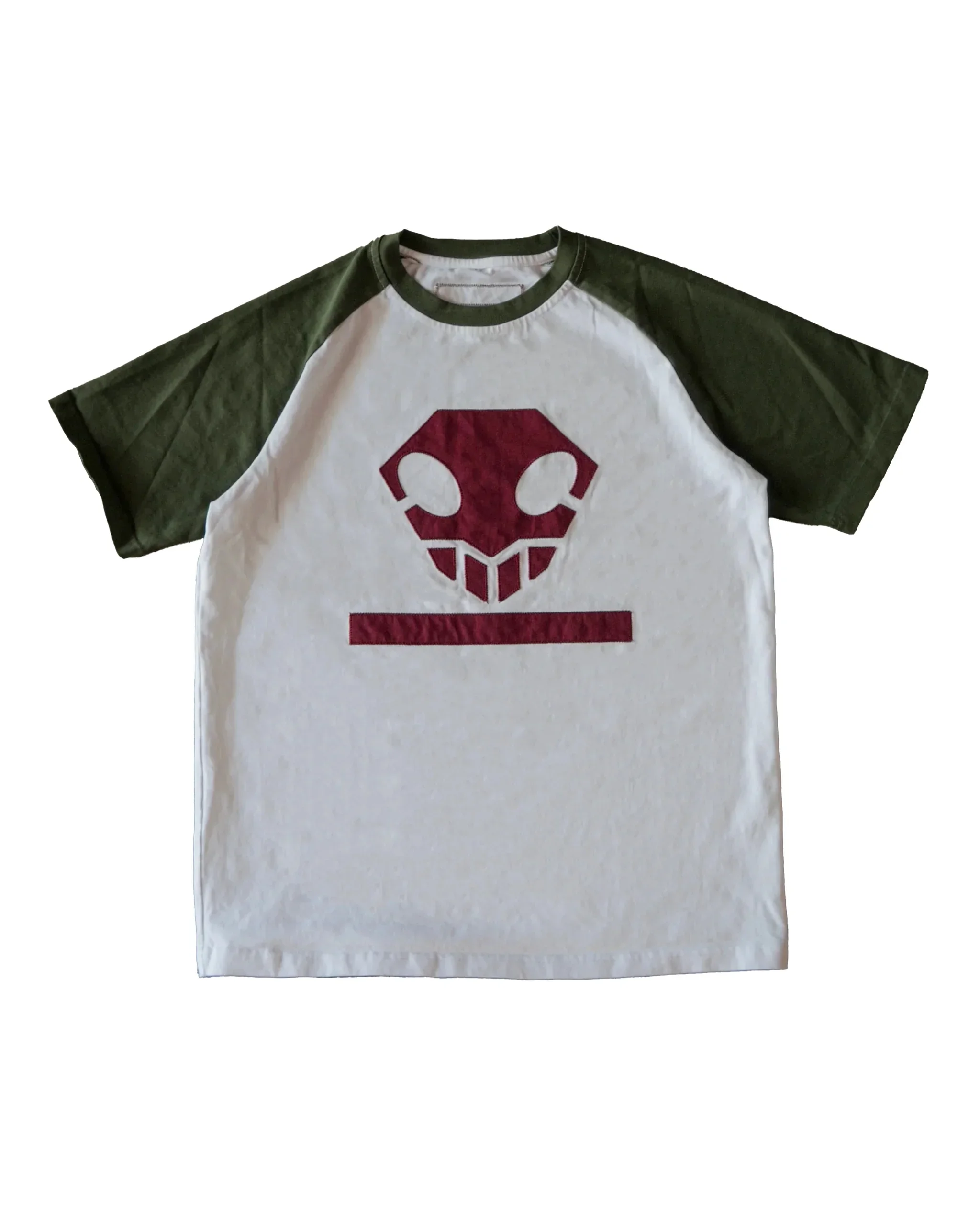 Anime Inspired Ichigo Kurosaki Raglan T Shirt Men Vintage Patchwork Graphic Tee Green White Short Sleeve Casual Streetwear Tops