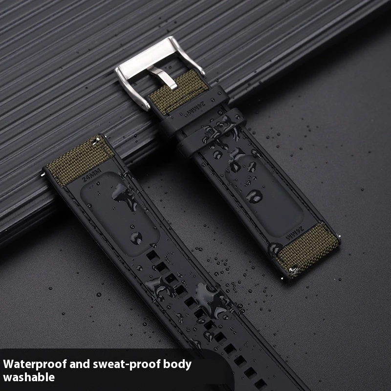 Universal Large Men's Watch Strap For Casio Protrek GA-2000 GA2000 PRG600 PRG650 PRW-6600 Watchband 24mm Waterproof Rubber Band image 4