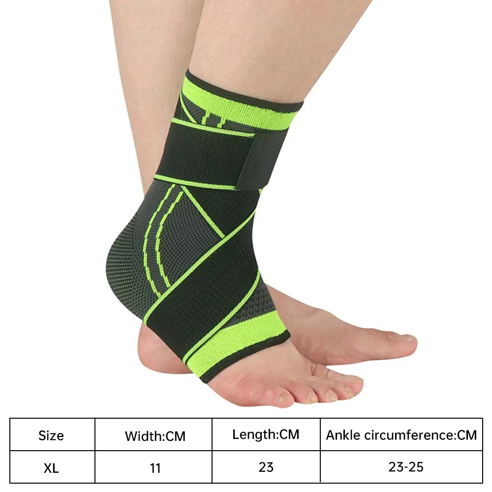 1pc Adjustable Ankle Support Compression Ankle Brace Protector Running Soccer Basketball Gym Ankle Stabilizer Bandage Strap