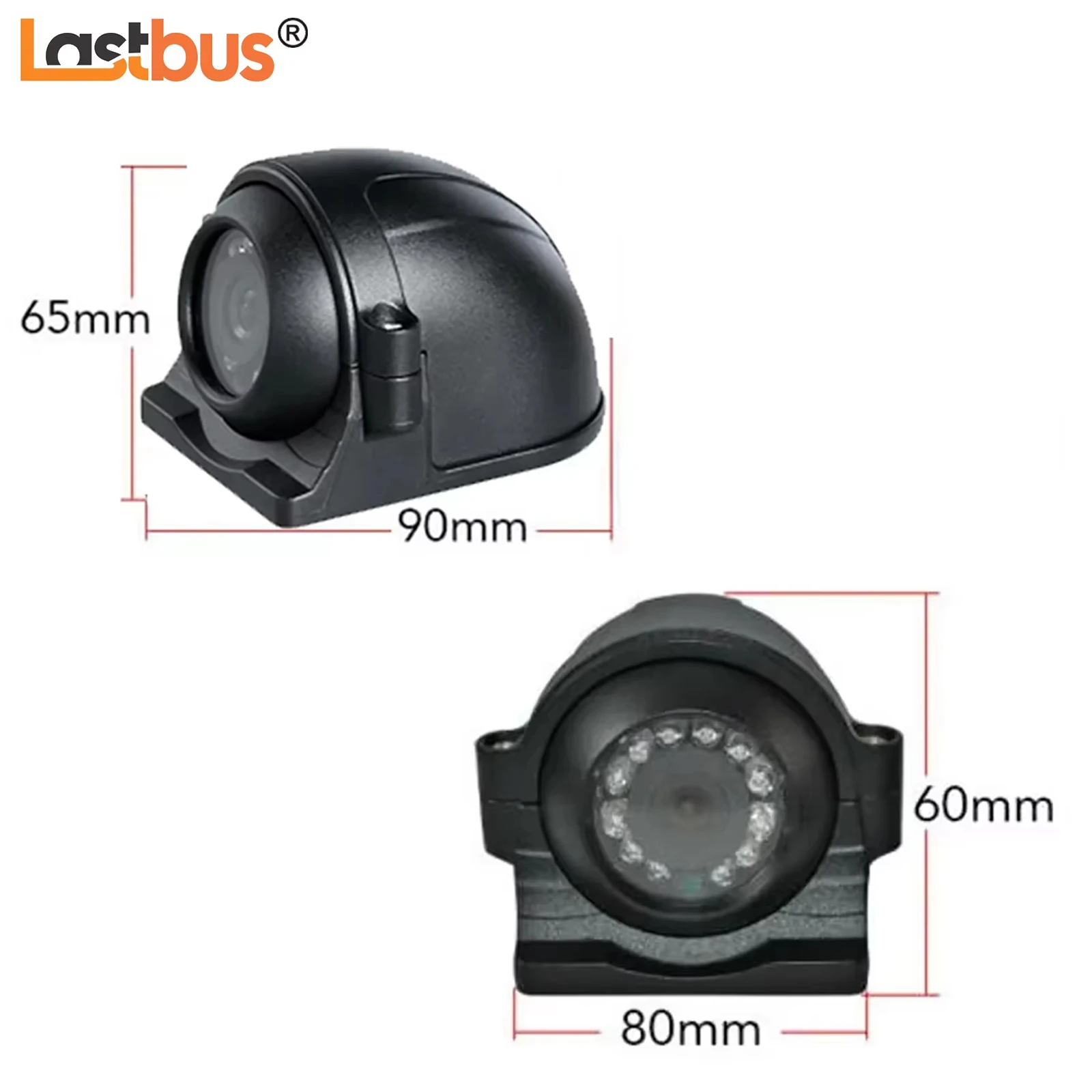

Lastbus 1080P Mirror Image Side Rear View Reversing Camera Metal Case 2M 2053 Lens Waterproof 12-IR LEDs Night Vision Camera