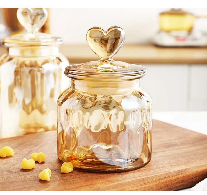 Bocal à Bonbons Coloré Avec Couvercle - Occasion En Bon état - Déco Cuisine Salon