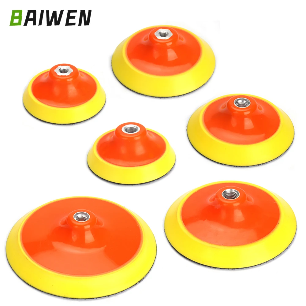 3/4/5/6/7 Inch Backing Plate M10 M14 M16 Sanding Pad Backer Plastic Backer Pads for Grinder Machine and Polish Pads