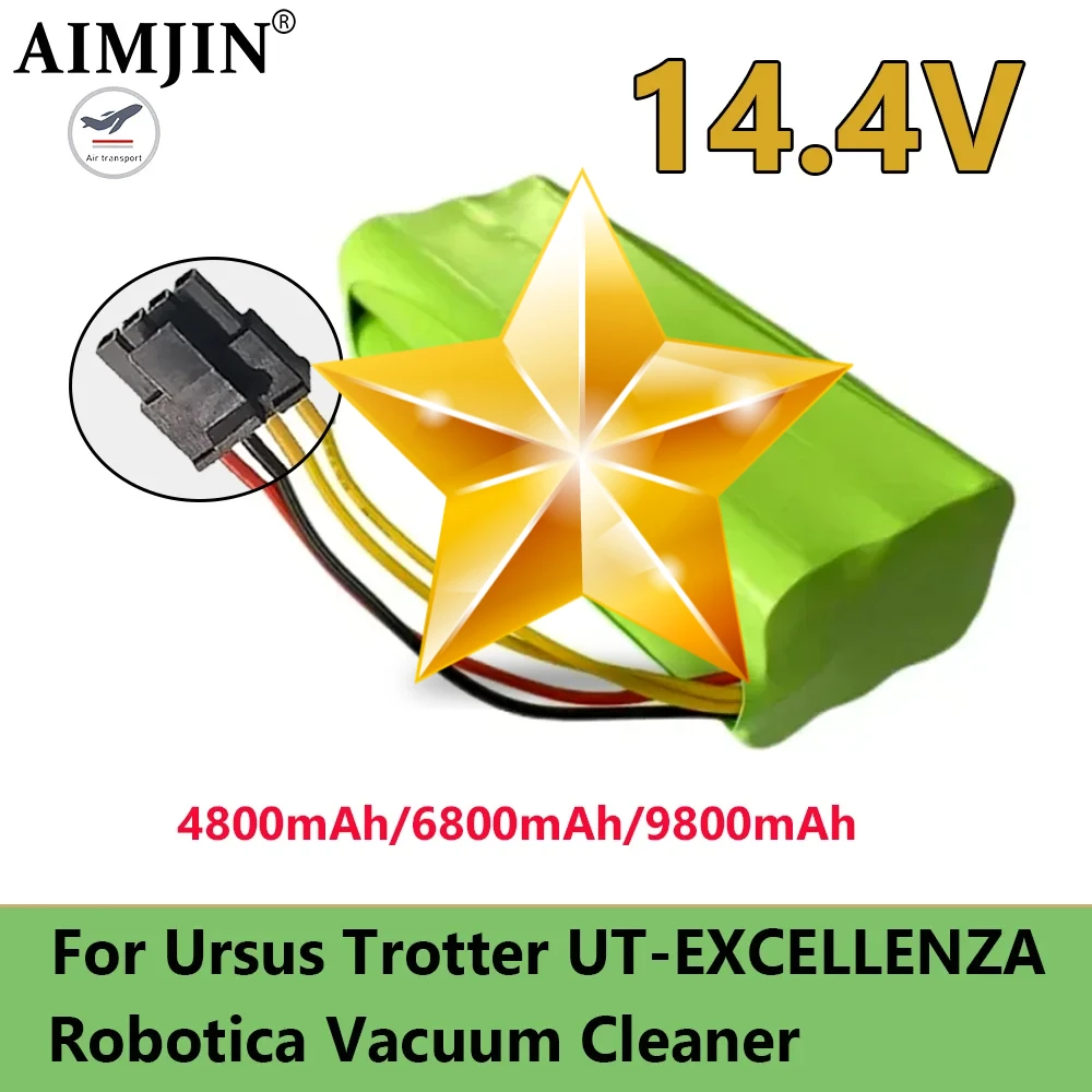 

14.4V 4800mAh 6800mAh 9800mAh Robot Battery For Ursus Trotter UT-EXCELLENZA Robotica Vacuum Cleaner