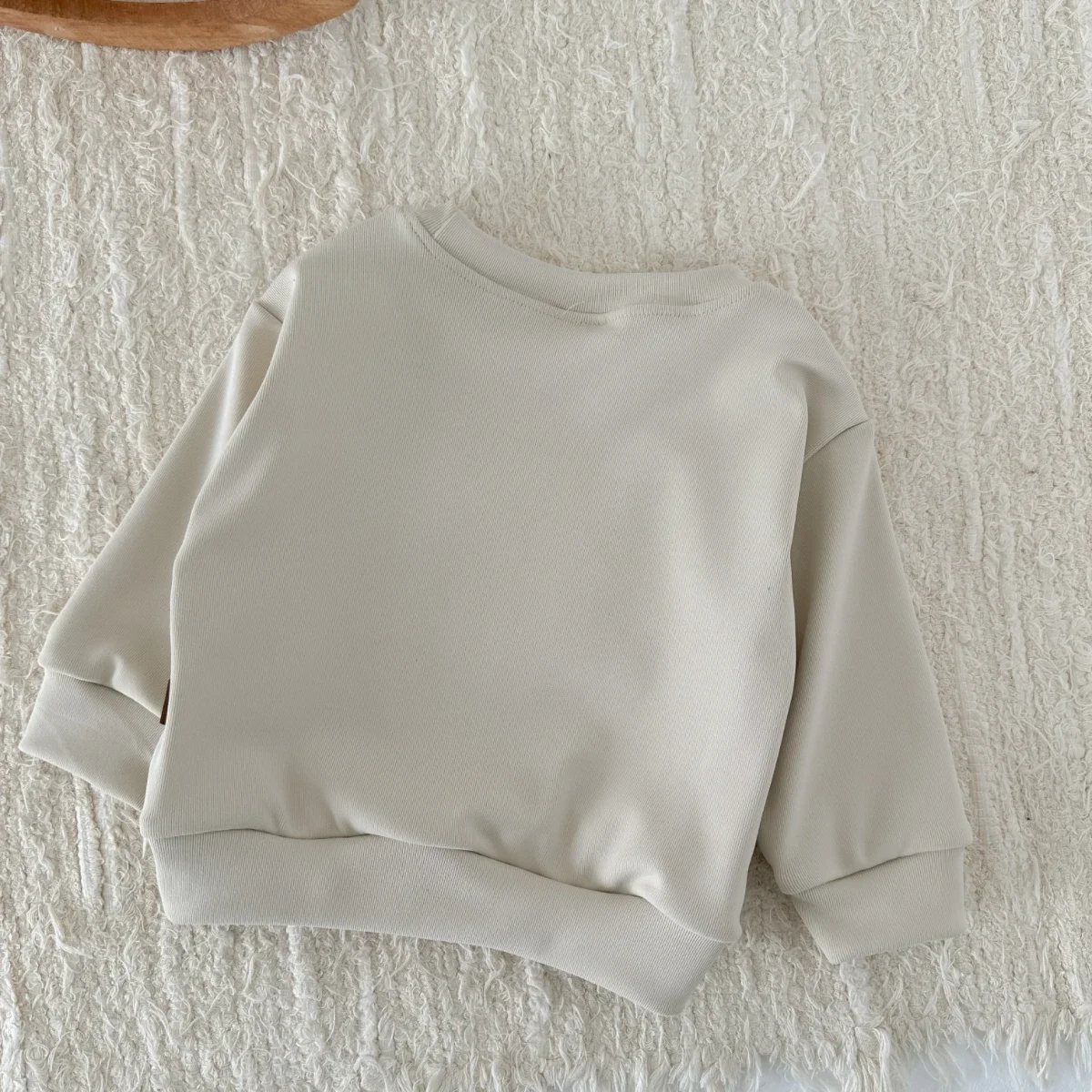 Infant Baby Casual 2Pcs Set 3D Rainbow Applique Sweatshirt Solid Waffle Texture Trousers Daily Wear Outfit