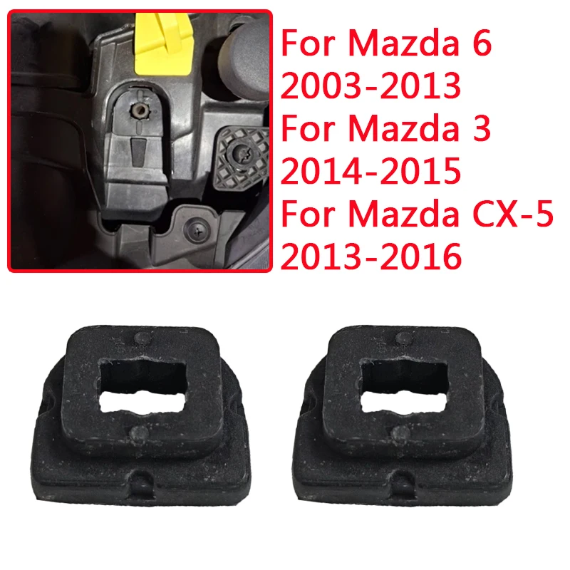 2Pcs For Ford Fiesta M2 2009-2012 For Mazda 6 3 2014-2015 CX-5 Car Radiator Mount Rubber Bracket Bushing Gasket Pad Holder