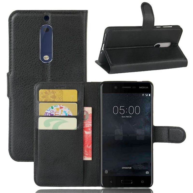 For Nokia 5 5.1 TA-1053 Wallet Flip Leather Case for Nokia 8 for Nokia 6  6.1 2nd Gen Phone Back Cover Etui