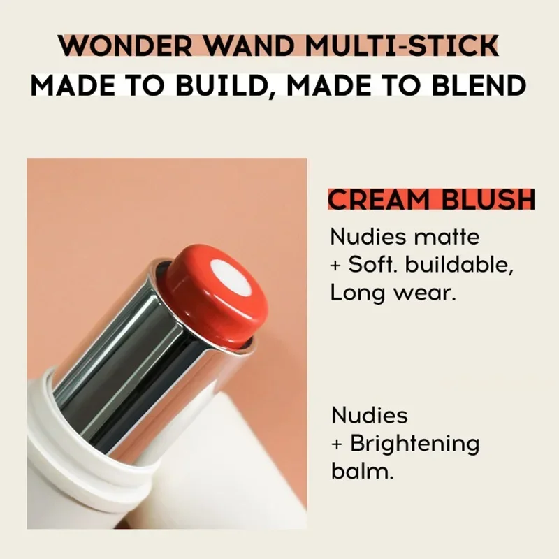 Multi-use Matte Cream Blush Stick High Glossy Pigment Sandwich Makeup Balm Tool per guance occhi labbra 2 in 1 fard idratante