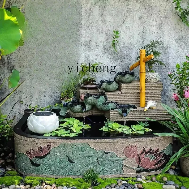 BJ-25 ZYY Chinese courtyard flowing water fish pond rockery landscaping fountain lucky landscape terrace ornament