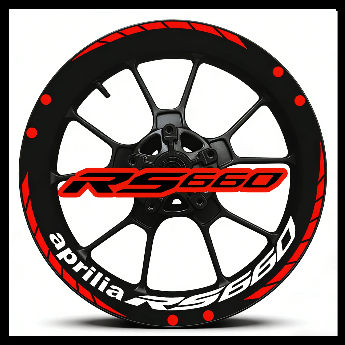 For Aprilia RS660 RS 660 17'' Reflective Motorcycle Wheel Hub Stickers Moto Bike Rim Strips Inner Ring Vinyl Accessories Decals