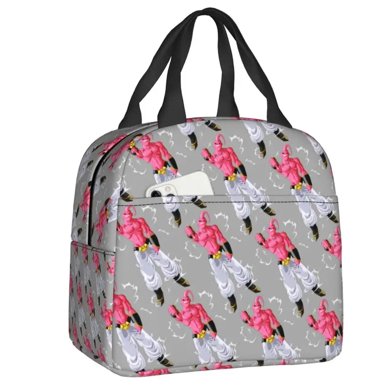 

Custom Funny Anime Majin Buues Lunch Bag Men Women Thermal Cooler Insulated Lunch Boxes for Kids School Children