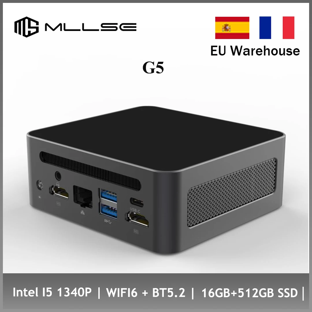 Mini PC G5 intel i5 1340P Windows 11 Pro Intel 12th DDR4 16GB RAM 512GB ROM WiFi 6 BT5.2 ordenador de escritorio Mini Pc trabajo