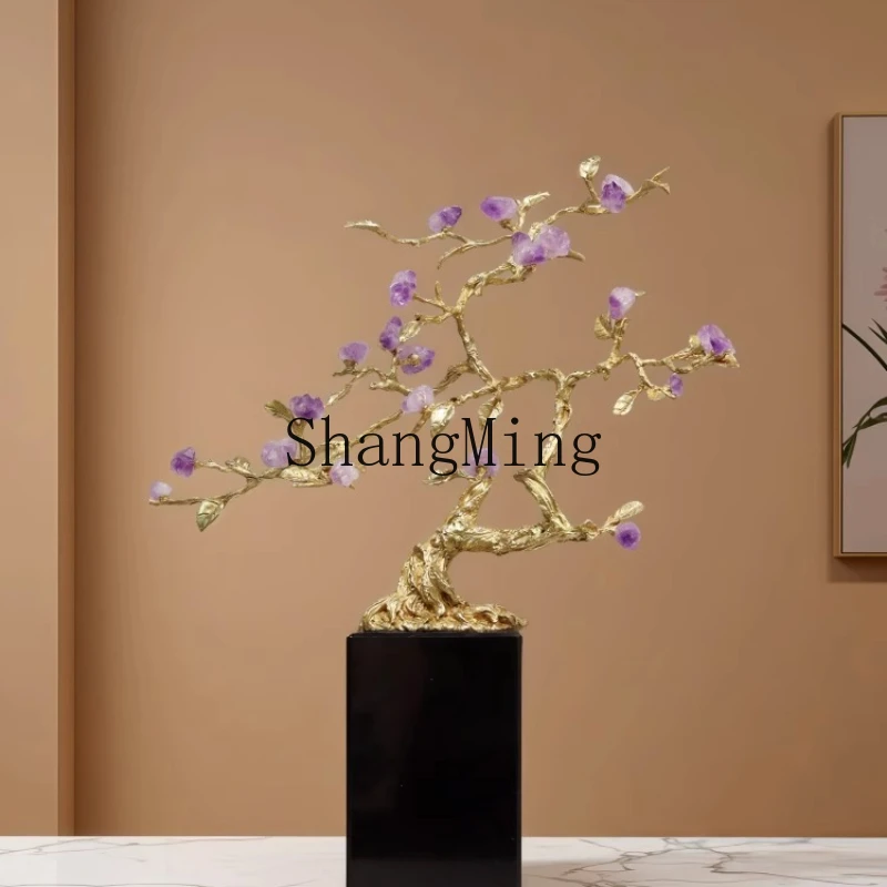 

DHY new Chinese light luxury lucky tree desktop ornament living room entrance home decoration