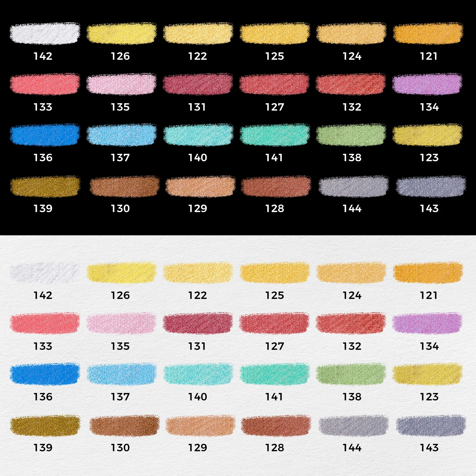 LIGHTWISH Handmade Metallic Soft Pastel Set 24 Colors,Super Soft & Blendable Chalk Pastel Sticks for Drawing Painting,Blending