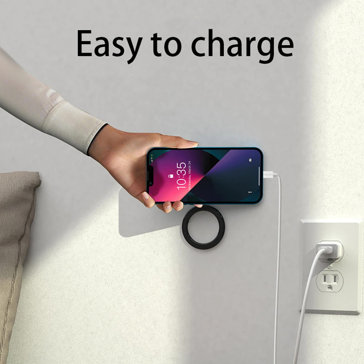 1/2/3 Stück starker magnetischer Telefonringhalter Aufkleber Metallring Magnetständer kompatibel mit Magsafe Wandhalterung für iPhone 17/16 – Detail 7