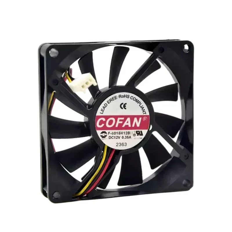 New COFAN F-8015H12B 12V 0.35A 8015 8cm ultra-quiet, charger chassis fan