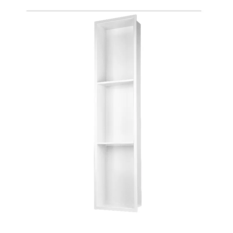 High quality custom stainless steel shower niche polished rectangular bathroom cabinet apartment brushed wall