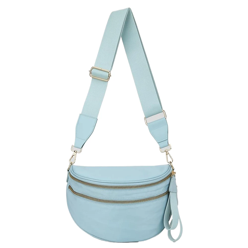 

Nylon Spacious Fanny Packs with Adjustable and Removable Strap Sling Shoulder Bag Wallets Purses for Women