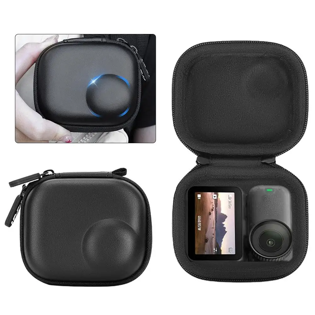 Per DJI Osmo Nano Custodia rigida in pelle PU Borsa con cerniera antiurto Custodia da viaggio antipolvere impermeabile per accessori per fotocamera Obiettivo