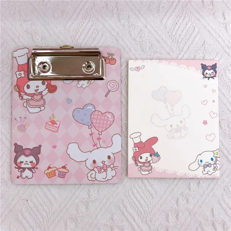 Sanrio Small Board Clip Color Page Note Note Notebook My Melody Student Stationery Office Supplies Anime