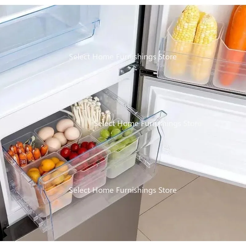 Suitable for Refrigerator Side Door Storage Boxes, Fresh Food Grade Inner Sides, Individual Packaging and Organization.