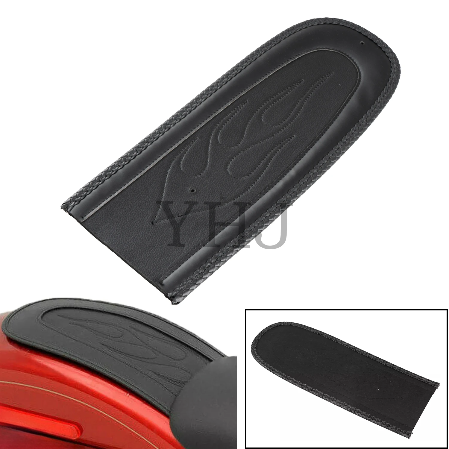 

Solo Seat Flame Rear Fender Bib For Harley Motorcycle Dyna Fat Bob Low Rider Street Bob Super Glide Switchback Wide Glide FXDC