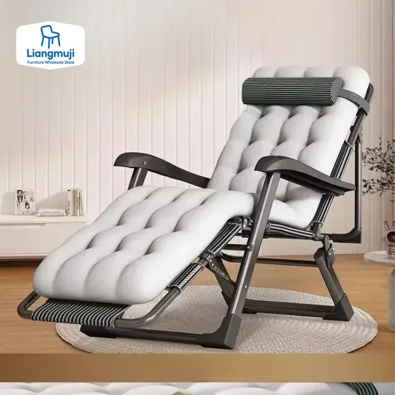 

Office Lunch Break Portable Folding Camping Chair Beach with Headrest Lightweight Tourist Fishing Chair Outdoor Furniture Chaise