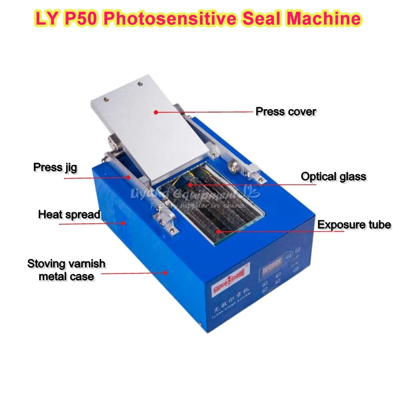 

LY P50 Metal Automatic Digital Photosensitive Seal Machine PSM Stamp Maker 4600J With Free Gift Pack