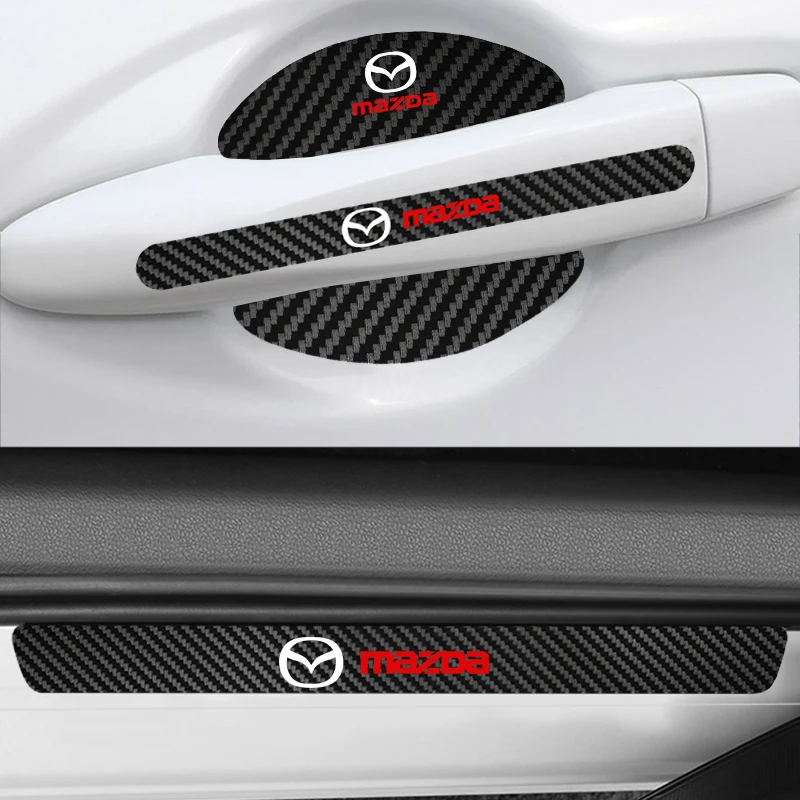 

For Mazda 3 Alexa CX30 CX-4 CX5 CX-5 CX8 CX-8 CX-30 CX9 Car Door threshold Sticker Door Handle Bowl Scratch Protective Sticker