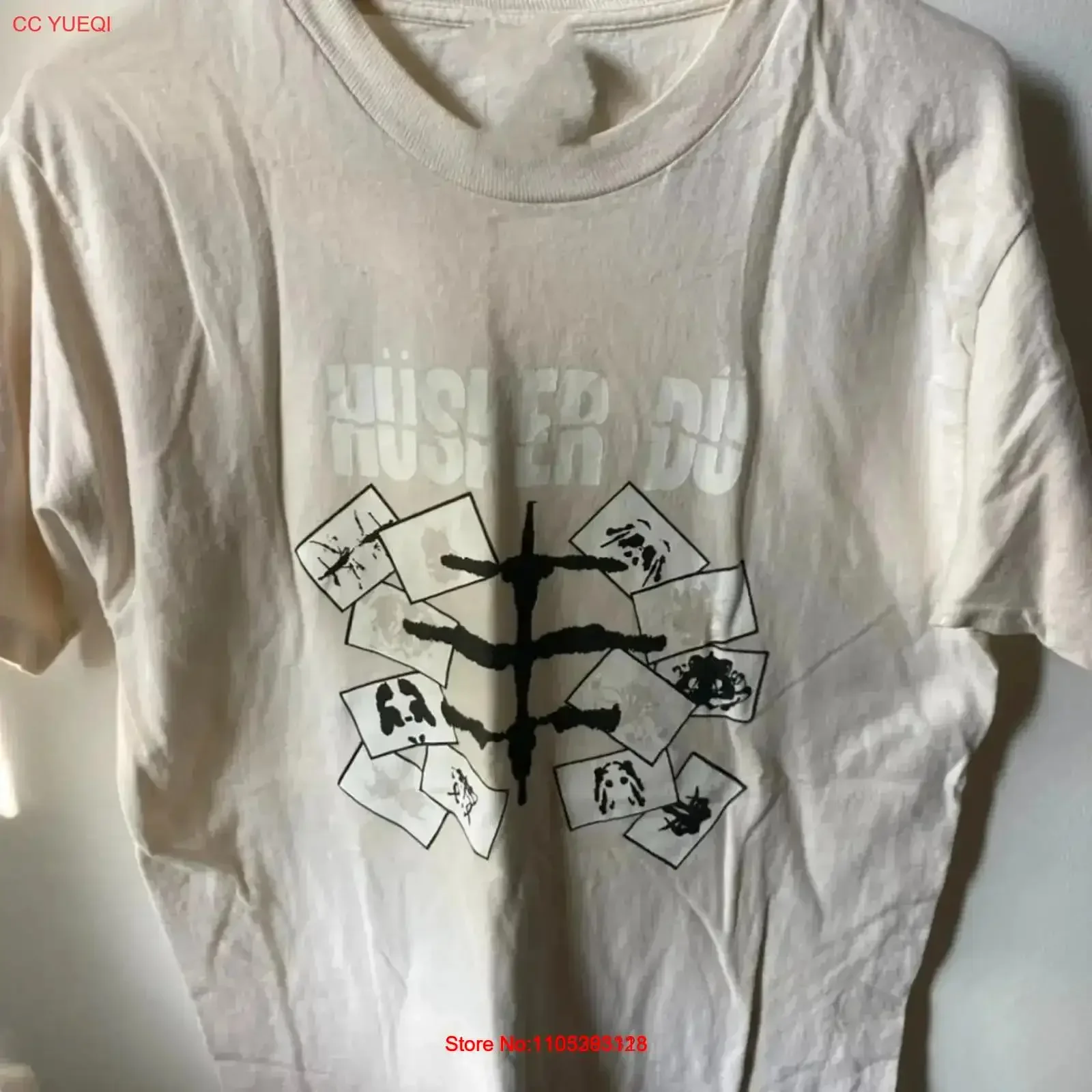 Camiseta Vintage Estilo Hüsker Dü Band Color Arena S-5XL AR521 Lavada Cómoda Gráfica Elegante Elástica Suave para Hombre