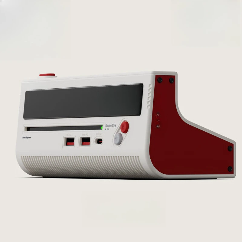 

Red and white machine socket punk anti-surge dormitory desktop tide play wiring board retro