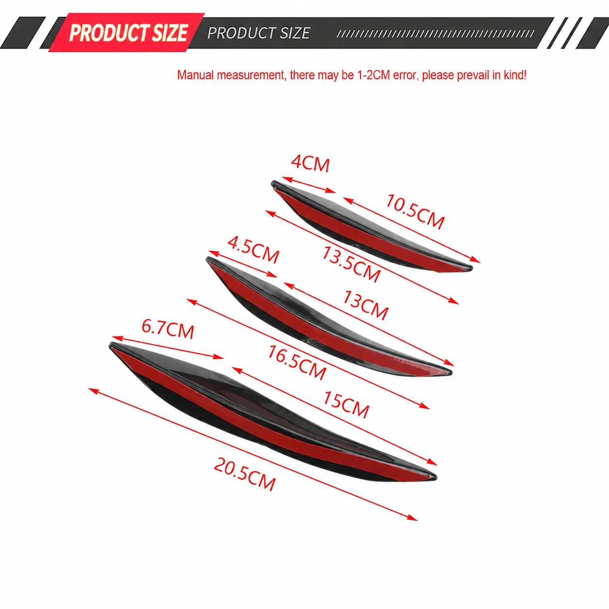 6 teile/satz Universal Auto Frontschürze Lip Schutz Ecke Anti-Scratch Diffusor Splitter Flossen Auto Körper Anti-Kollision Zubehör – Detail 9