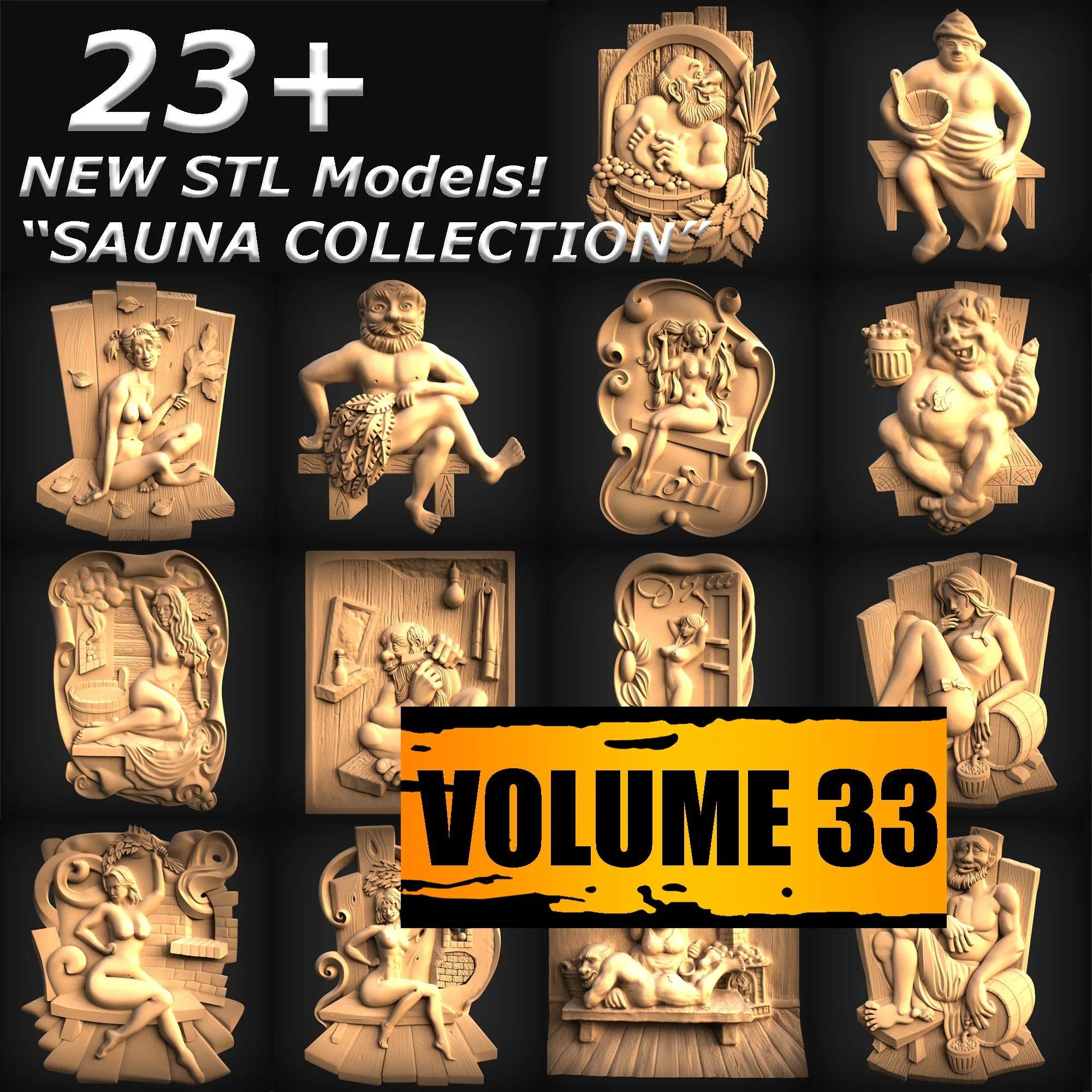 

Sauna and sauna collection STL 3D models for CNC