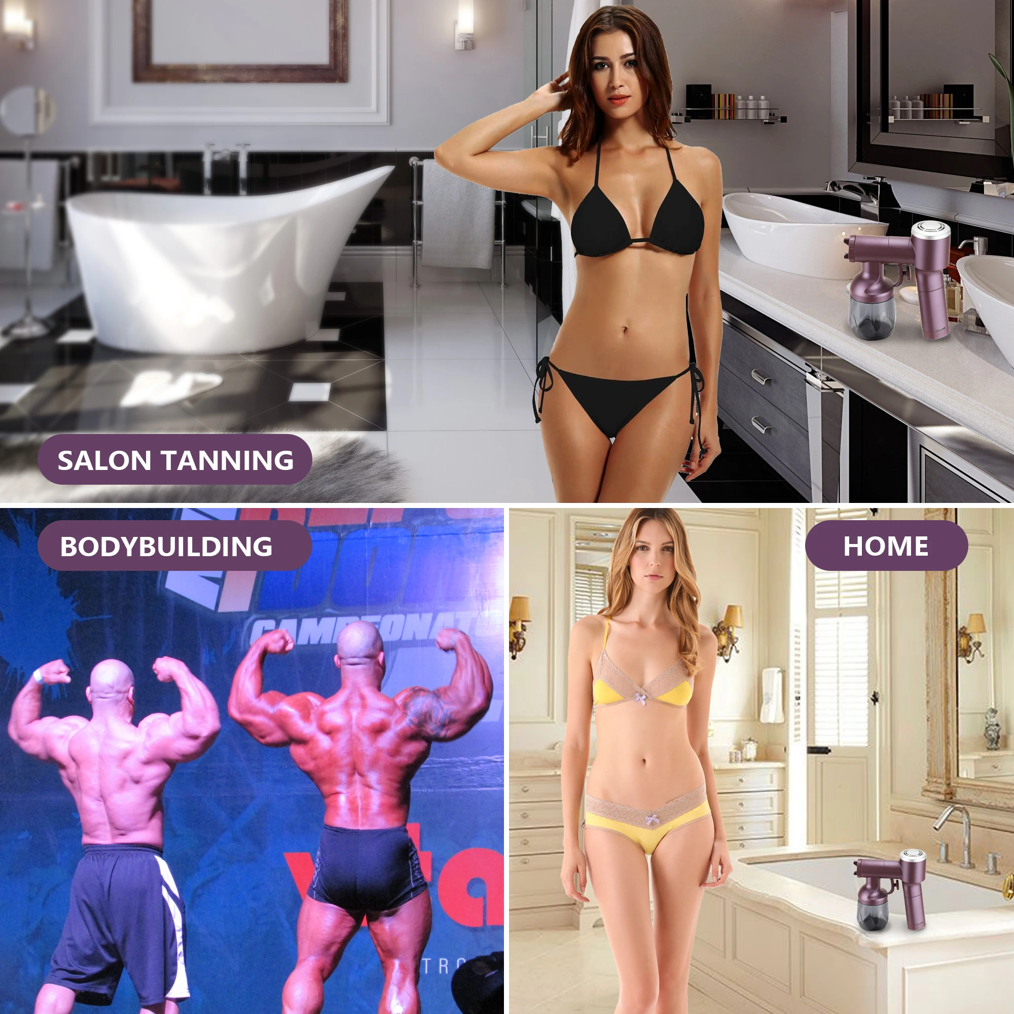 Top Quality HVLP Sunless Rechargeable Handheld Portable Cordless Spray Tan Machine for both professionals and home users