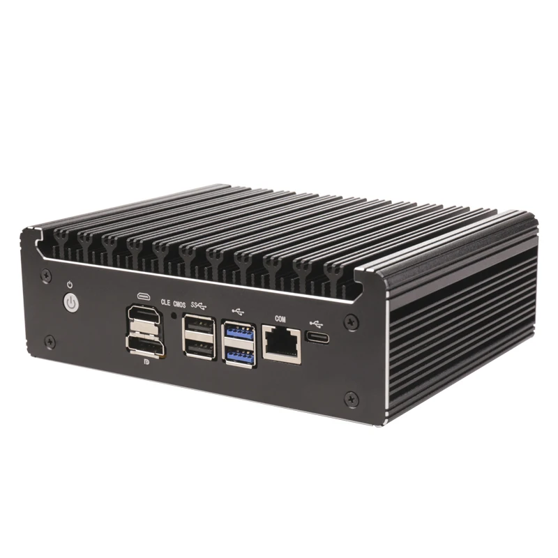 Intel N100 7505 6x i226-V 2.5G Solid Firewall Router Fanless Mini PC DDR4 NVMe 1*COM Type-C pfSense OPNsense ESXi Mini Computer