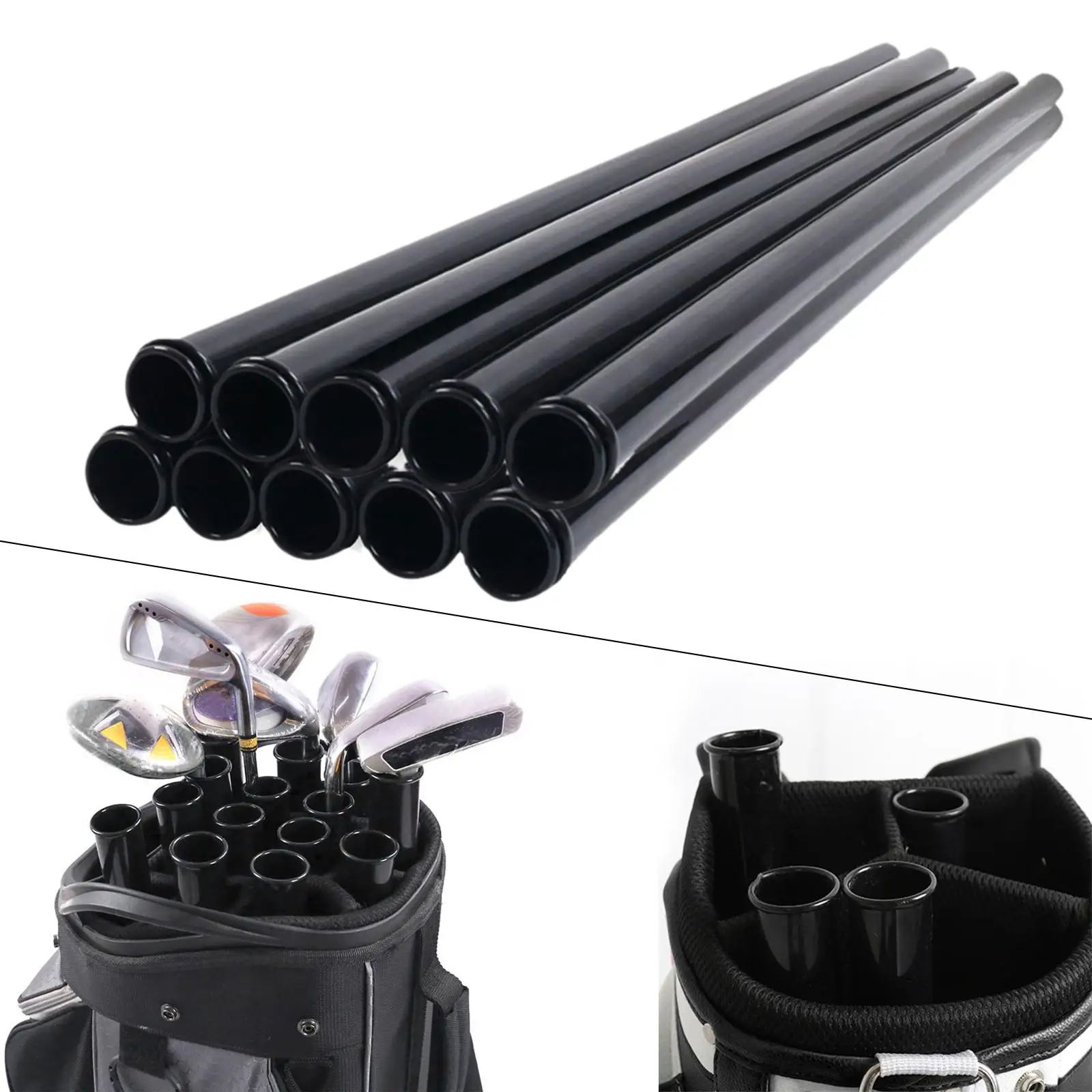 

10Pcs Golf Club Tubes Reusable Protector Portable Golf Club Holder Collector