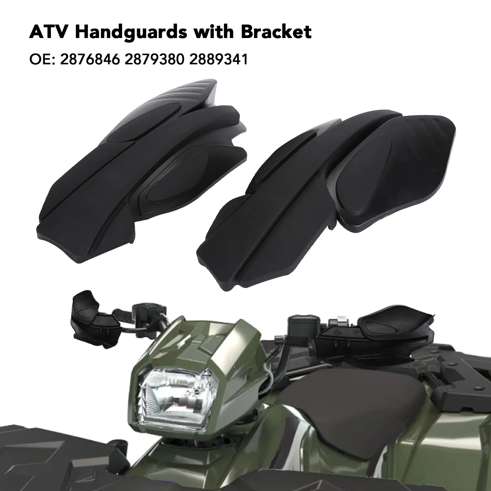 

2889341 Pair of Hand Guard Black Strong 2876846 Replacement for Polaris Sportsman Scrambler 400 450 570 850 1000