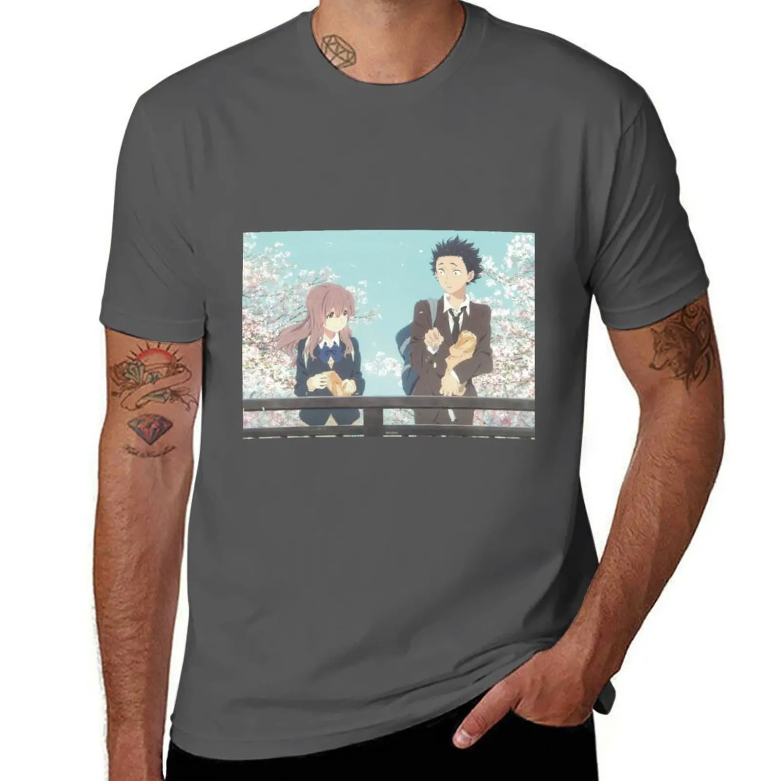

movie | Shouko | | Voice A Shoya Silent Anime T-Shirt Worker Basic Short Sleeve Tee