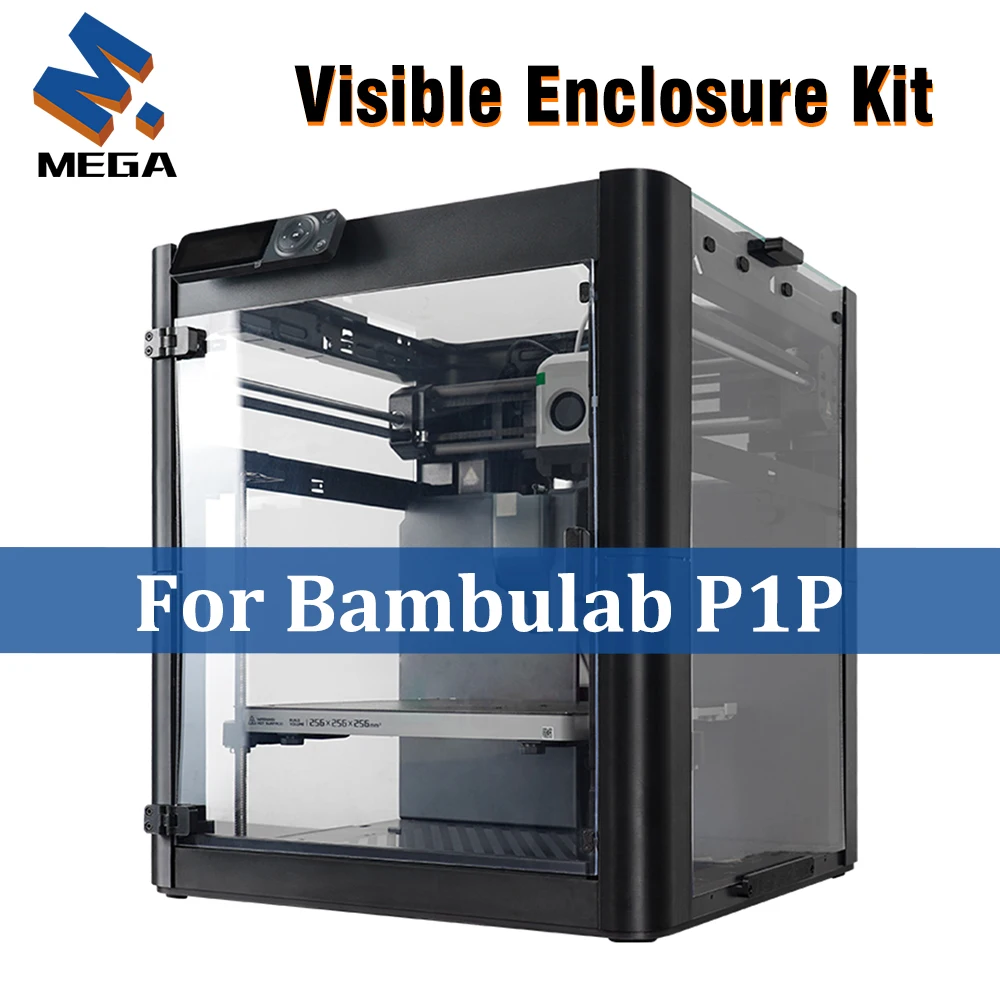 

Для корпуса Bambulab P1P, комплект для сборки, закаленное стекло + 4 прозрачных акриловых панели + 4 магнитных углов для печати из АБС-пластика + винты