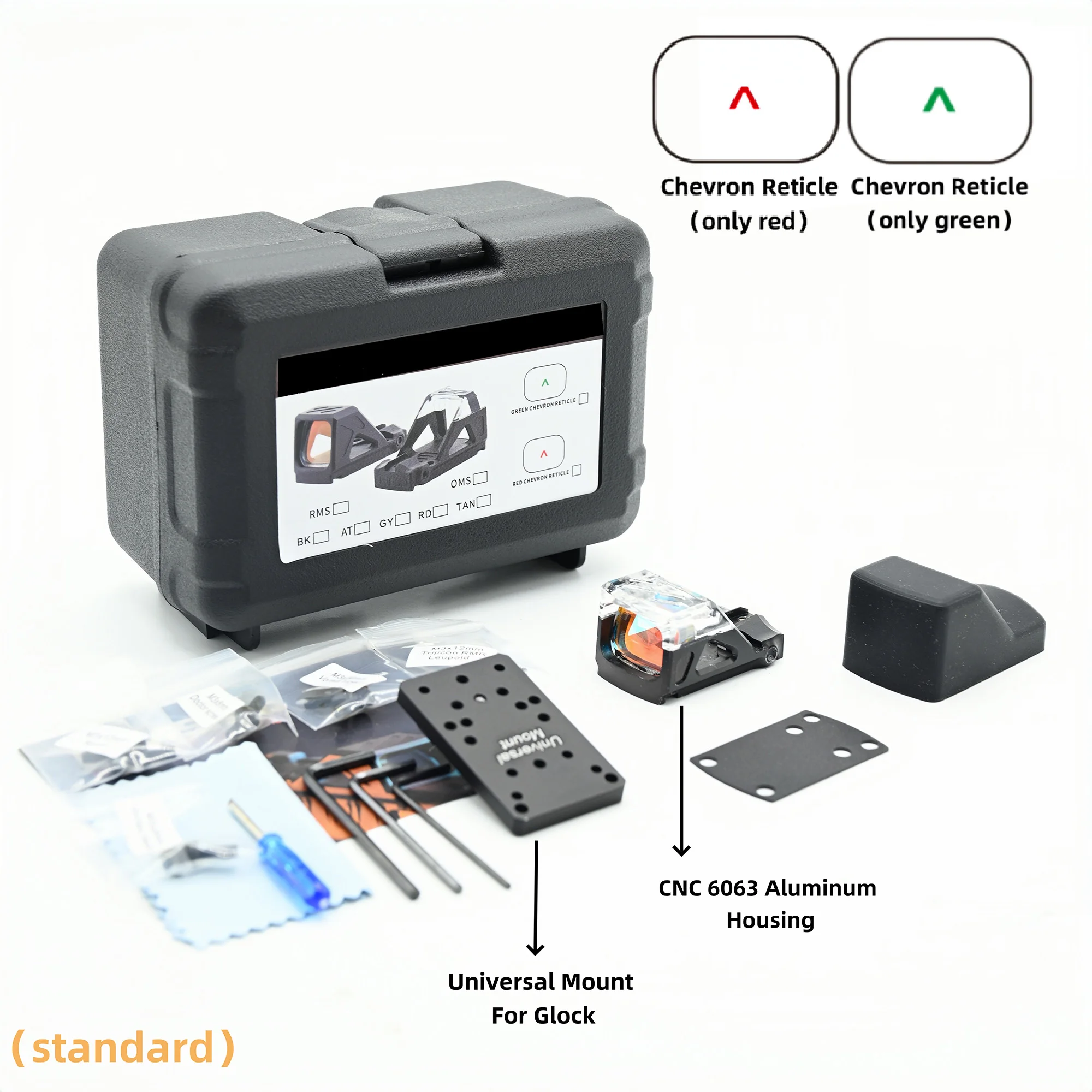 التكتيكية ريد دوت البصر ث/التلقائي تعديل الضوء كوليماتور للصيد مسدس ريد دوت البصر ل Gl *ck 17 19