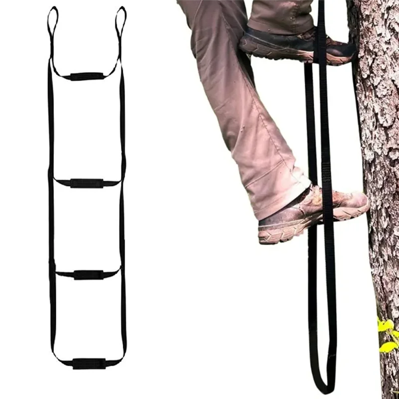 

B97A-Tree Climbing Aider With Anti-Skidding Steps Portable Rope Ladder For Rock Caving Canyoning