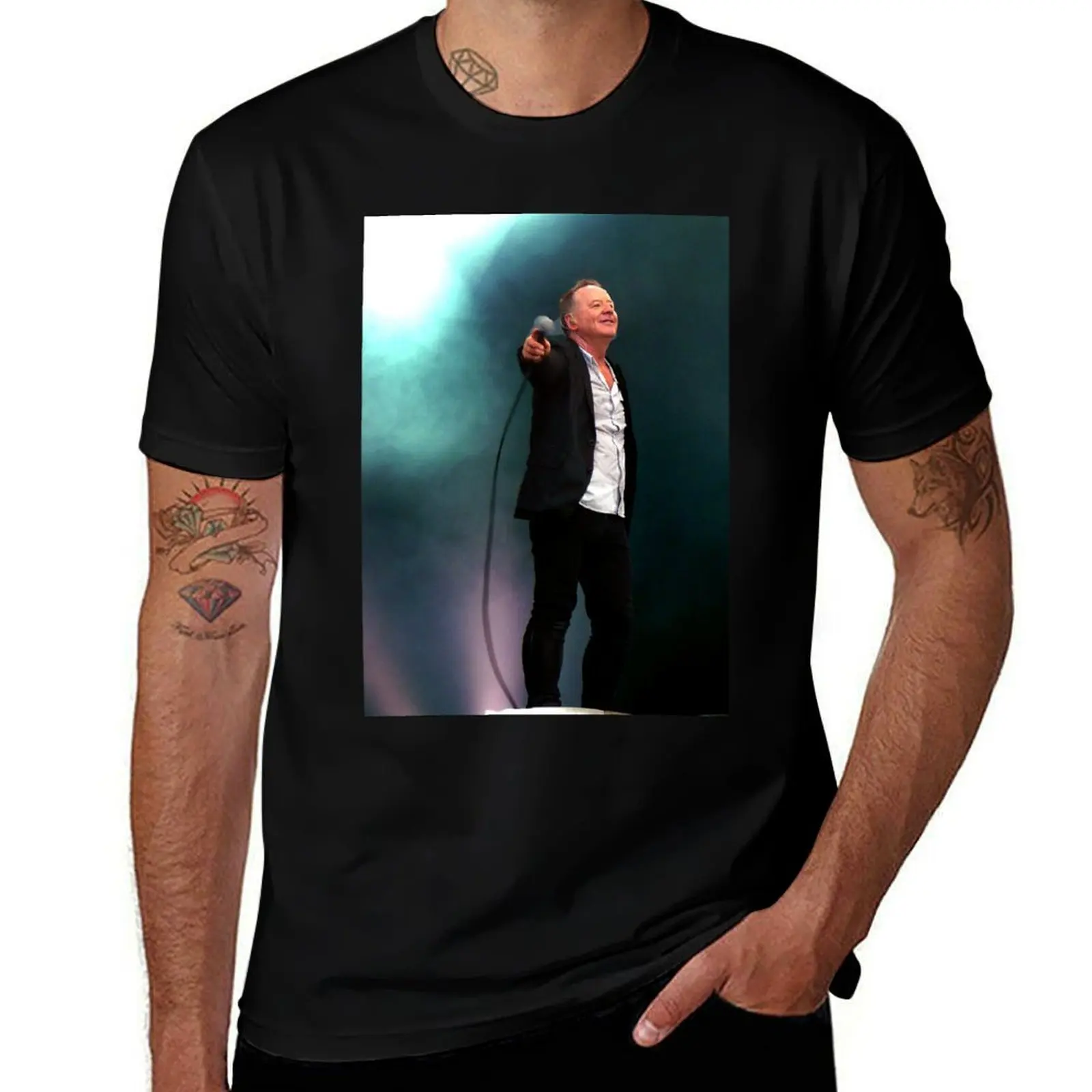 

Jim Kerr Simple Minds Live In Concert T-Shirt Trendy Casual Short Sleeve Shirt